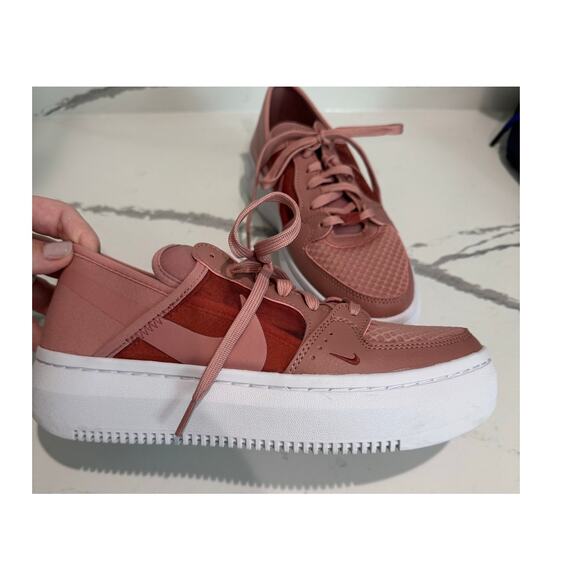 Nike Women's Court Vision Alta Casual Sneakers Size 9.5 Rust Pink - Worn Once - Picture 1 of 10